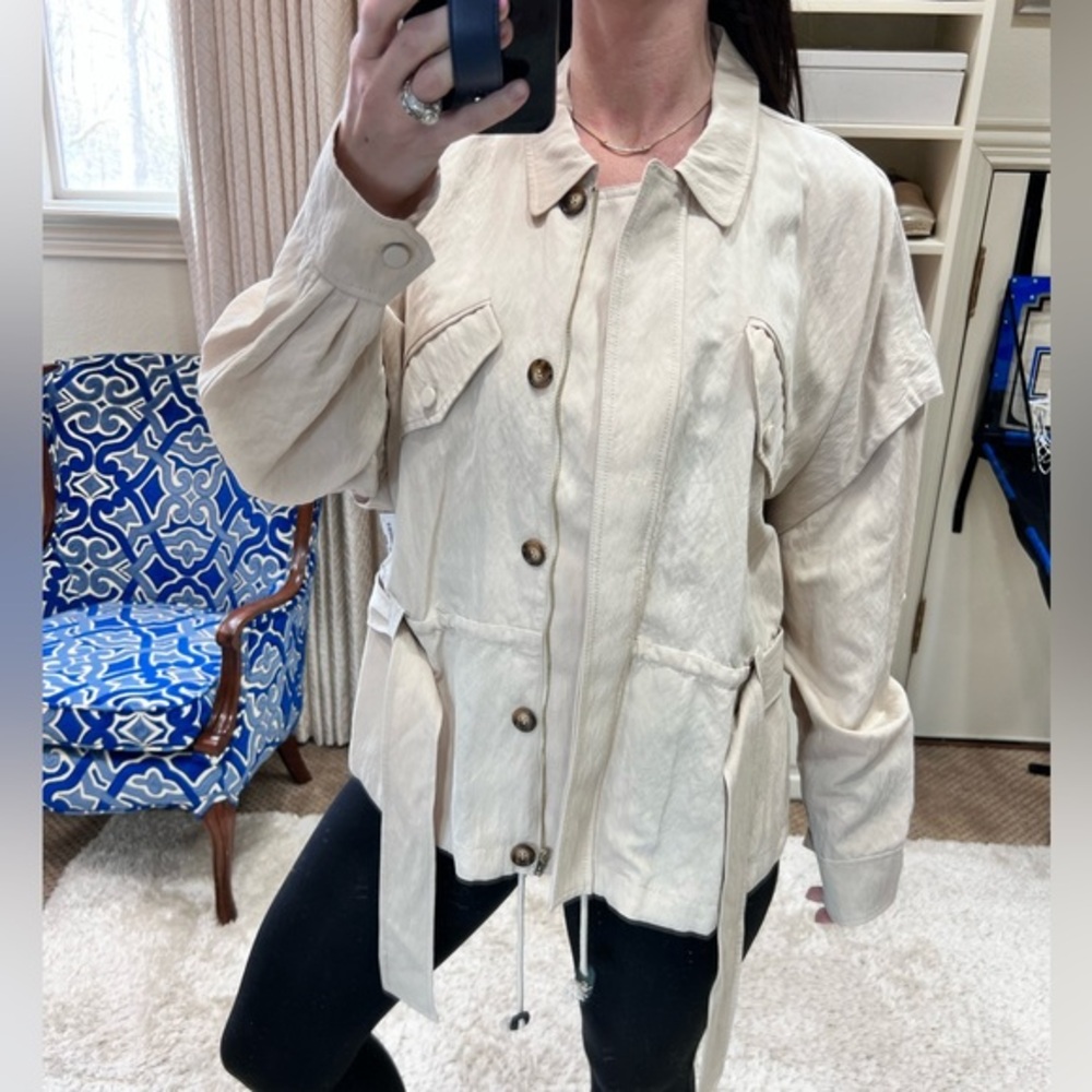 NWT INTERMIX ANGELA BELTED JACKET SZ 14